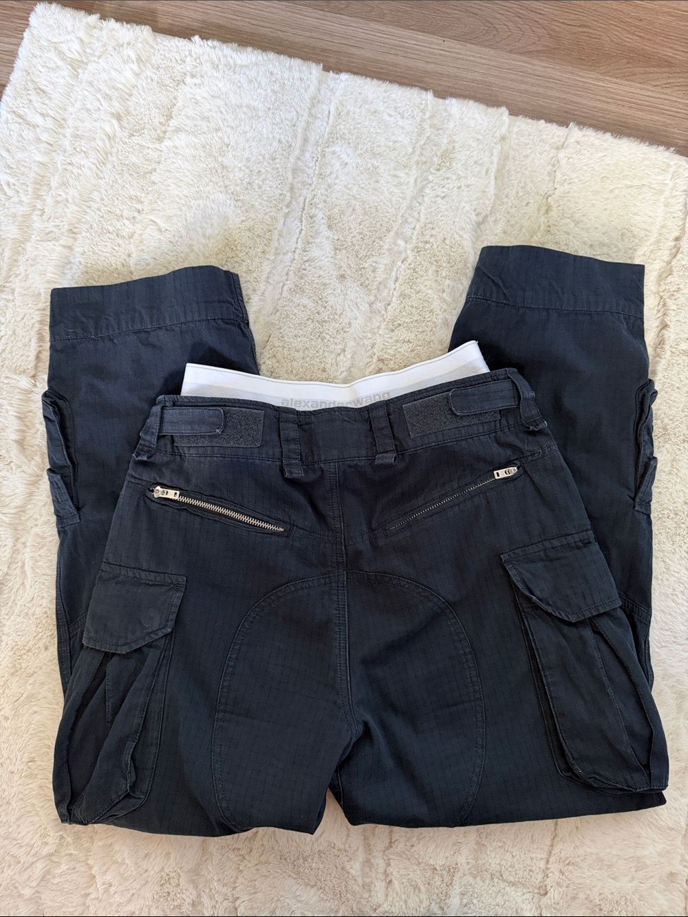 Alexander Wang Black Utility Cargo Pants with Multiple Pockets - Picture 2 of 9